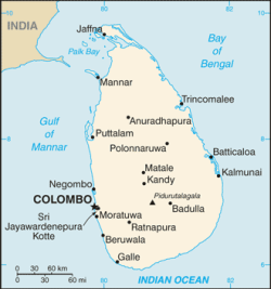 Karte von Sri Lanka